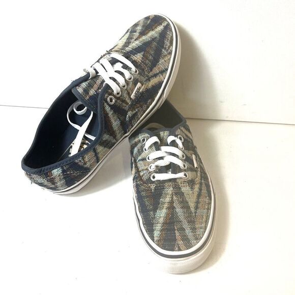 VANS Off The Wall Womens 9.5 Diagonal Stripes Low Top Sneaker Skate Shoe Lace Up - Picture 4 of 11